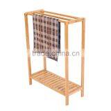 Bamboo Bathroom Standing Towel Rack thumbnail-2