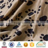 keep warm fabric dog paw design pattern print fabric
