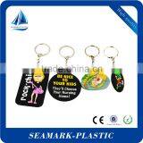2016 New Style Custom Design Soft Pvc Promotional Slogan Keychain