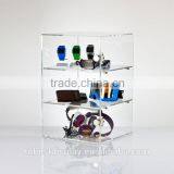 3 Tiers Clear Lockable Acrylic Display Cabinet,acrylic Showcase,acrylic Display Stand for Smart Watch Headset Eyeglass