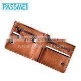 Top Quality Factory Price Custom Mens Leather Zip Slim Wallet thumbnail-3