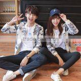 OEM Brand Young Men and Women Jackets Couples Outfits Clothing Print Zipper Cardigan Coat Baseball Outfitting thumbnail-1