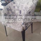 Coffee Shop Colorful Single Sofa Fabric Tub Chair thumbnail-3