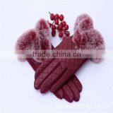 Black/Red PU Leather Cycling Hand Gloves For Ladies IN Low Price thumbnail-6