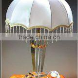 China Factory Made Resin and Fabric Lamp Shade Luxury Crystal Table Lamp(R-2217)