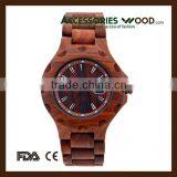 Wrist Watch Man or Woman Wooden Watches Red Sandalwood thumbnail-1