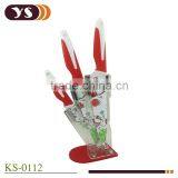 3pcs Non-stick Coating Patterned Knife Set With Knife Holder thumbnail-2