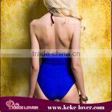 New Arrlival Sexy One Piece Swimwear Lady Summer Fashion Seersucker Swimsuit Wholesale Women Sexy Blue Latex Bikini 2016 thumbnail-3
