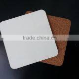 China Manufacturer 9x9cm Square Sublimation Mdf Cork Coaster