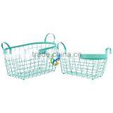Metal Rectangular Wire Basket Set of 2