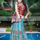 Designer Party Wear Lehenga Saree Online Shopping thumbnail-1