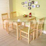 Pine Wood Modern Dining Room Furniture Dining Table Set thumbnail-1