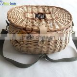 Fishing willow wicker creel baskets in popular
