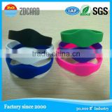 Silicone Waterproof/Soft PVC 6 colors RFID Wristband