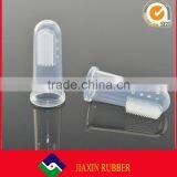 Food Grade Soft Silicone Baby Finger Tongue Cleaner Toothbrush Massager for Baby Kids Oral Health thumbnail-1