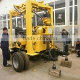 Safe and convient!!!!!! deep water well drilling rigs with wheel chassis device