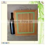 Three Bottle Bamboo Decorating Pine Wood Wine Box thumbnail-6