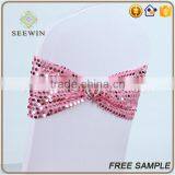 Spandex Sequin Chair Sash Bow Tie thumbnail-2