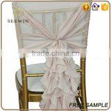 Ruffle Chiffon Chair Cover Chair Sash thumbnail-1