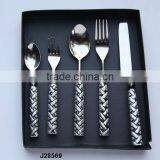 Hand Made steel cutlery set in mirror polish