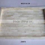 Polished Bone Rectangular Tray Nautral Colour Size Can be Customized thumbnail-1