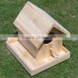 Outdoor or Indoor Platform Wooden Bird House thumbnail-1