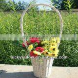 Factory Supply Wicker Flower Basket With Long Handle thumbnail-1