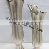 Hammered Patterns in Sugar Style Metal Vase in Mirror Polish Made in Sheet Aluminium thumbnail-1