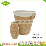 Large Bamboo Folding Dirty Cloth Laundry Basket thumbnail-1
