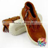 Brown Coffee Suede Added Tassel Warm Winter Boots thumbnail-3