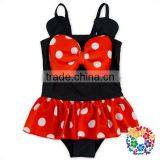 Adorable Black Red Cartoon Kids Girls Swimwear Bikini thumbnail-1