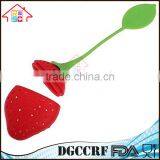 NBRSC Reuseable Silicone Strawberry Shape Tea Bag Filter Infuser Holder Strainer thumbnail-4
