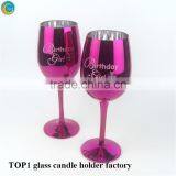 Handcrafted Votive Festive Glass Goblet Candle Stand thumbnail-5