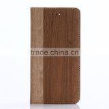 Nature Wood Grain PU Card Bumper/pocket Cell Phone Case for Iphone thumbnail-2