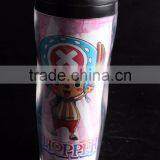 12oz Cheap Double Wall Travel Plastic Coffee Mug With Wall Paper thumbnail-6