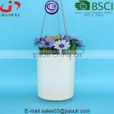 Glazed Ceramic Indoor and Outdoor Rope Hanging Planter Pot thumbnail-2