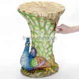 Bits and Pieces - Decorative Peacock Patio Side Table -Accent Table Realistic Peacock End Table Great for the Cabin Decoration - thumbnail-2