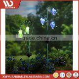 Chinese Garden Decoration Foxglove Glass Flower Led Solar Light Stake thumbnail-2
