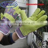 NMSAFETY Economic Cow Split Leather Gloves for Welding Use Glove thumbnail-1