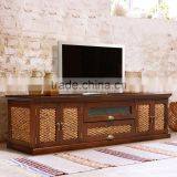 Sideboard tv QATAR With Waterhyacinth Frame Door Teak Wood Furniture thumbnail-1