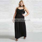 2017 Summer Women Ruffled Maxi Dress Plus Size Cocktail Dress For Fat Lady HSd9039 thumbnail-2