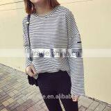 Fashion Custom Stripe Long Sleeve Women Bulk Wholesale t Shirts thumbnail-3