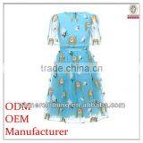 Simple Korean Fashion Girls' Loose Fit Cartoon Embroidered Lace Famous Garments thumbnail-1