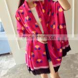 New Arrival 2017 Spring Girl Muffle Special Tartan Printed Design Cotton and Linen Material 190*90cm Women Scarf thumbnail-1