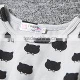 Cotton Comfortable Latest Children Dress Designs Black Cat Pattern Printing Stretch Dress thumbnail-6