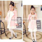 5-11 Years Old Kids Lovely Princess Trench Long Coat Synthetic Suede Dust Coat thumbnail-5