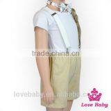 2017New Arrive 3pcs Children Clothing Bib Pants Bow Tie With Hat Lacha Choli Designs Pictures New Designer Short Pants thumbnail-1