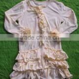 Cotton Mom Cardigan Ruffle Plus Size Top For Lady Long Sleeves Blouse For Women Spring Clothes Boutique thumbnail-6