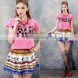 Wholesale 2015 High Quality Print Cotton Spandex Ladies Apparel Crop Top / New Fashion Women Apparel thumbnail-3
