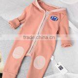 Wholesale Hooded High Quality Cotton Long Sleeve Baby Playsuit thumbnail-2